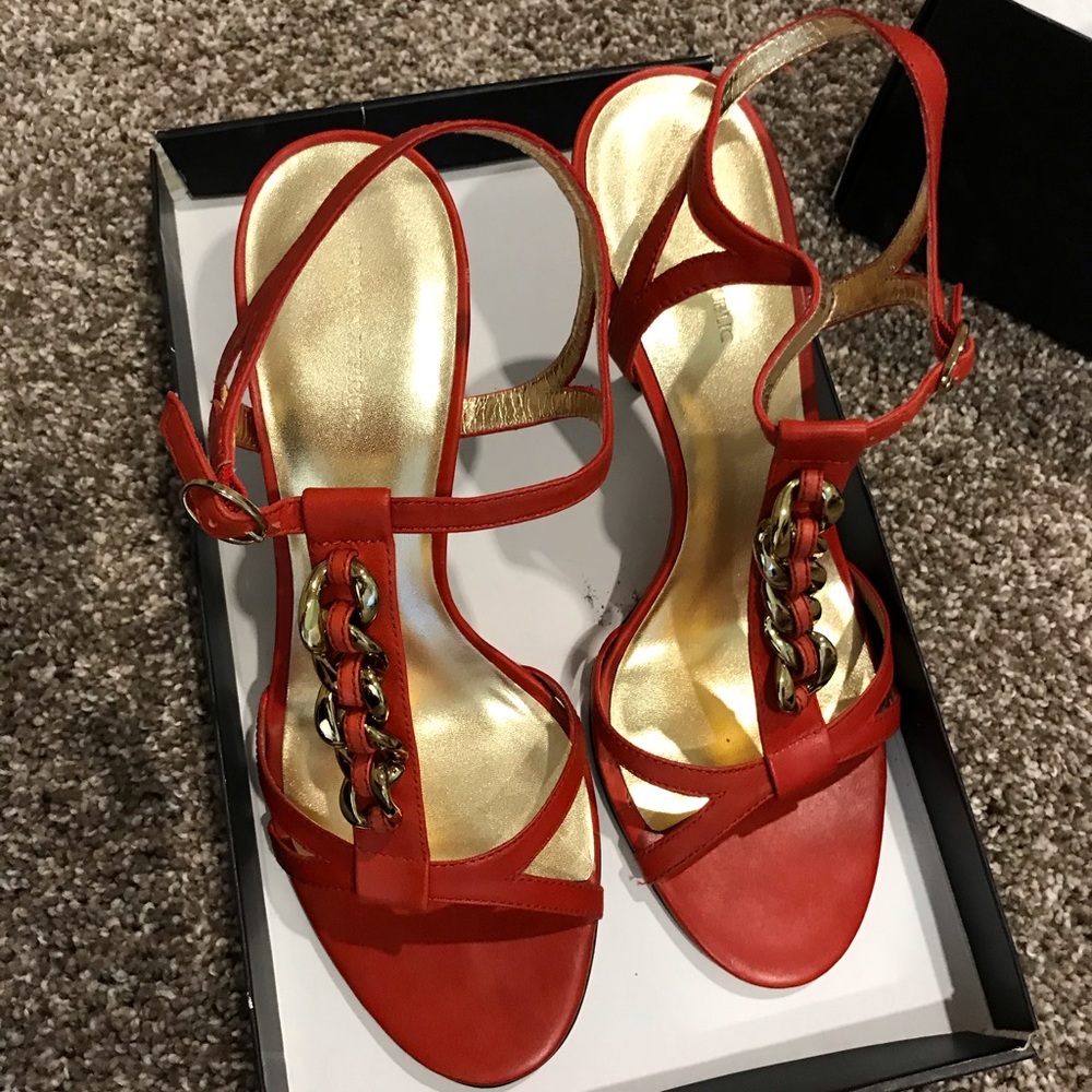 Banana Republic strappy orange heels